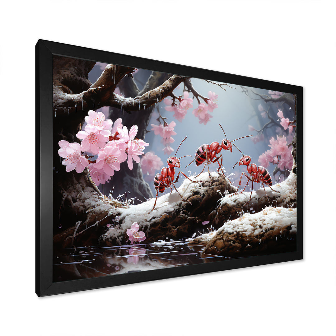 Pastel Gatherers Red Ants - Ant Wall Decor