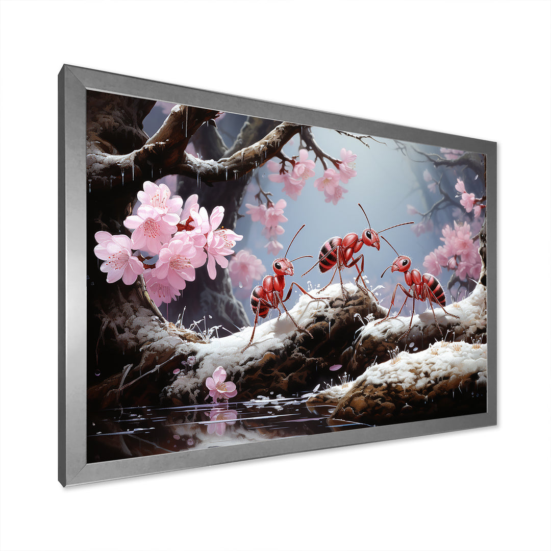 Pastel Gatherers Red Ants - Ant Wall Decor