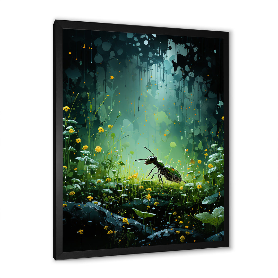 Undergrowth Explorer Moss Green Ant - Green Ant Wall Art