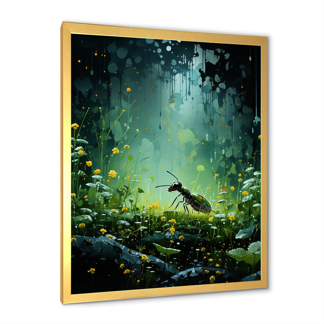 Undergrowth Explorer Moss Green Ant - Green Ant Wall Art
