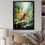 Verdant Explorer Red Ant - Ant Large Canvas Wall Art