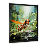 Verdant Explorer Red Ant - Ant Large Canvas Wall Art
