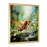 Verdant Explorer Red Ant - Ant Large Canvas Wall Art