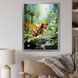 Verdant Explorer Red Ant - Ant Large Canvas Wall Art