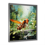 Verdant Explorer Red Ant - Ant Large Canvas Wall Art