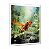 Verdant Explorer Red Ant - Ant Large Canvas Wall Art