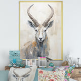 Minimalism Antelope Ibex - Antelope Living Room Wall Art