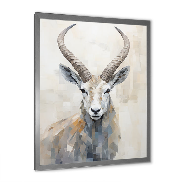 Minimalism Antelope Ibex - Antelope Living Room Wall Art
