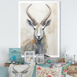 Minimalism Antelope Ibex - Antelope Living Room Wall Art