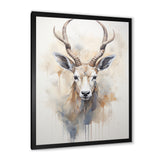 Minimalism Beige Antelope Ibex - Antelope Canvas Wall Art