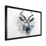 Minimalism Black And White Antelope Ibex - Antelope Wall Decor