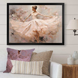 Beige Gold Minimalism Ballerina I - Fashion Canvas Wall Art