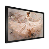 Beige Gold Minimalism Ballerina I - Fashion Canvas Wall Art