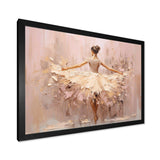 Beige Gold Minimalism Ballerina II - Fashion Canvas Wall Art