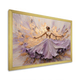 Minimalism Purple Gold Ballerina - Fashion Canvas Wall Art