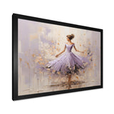 Minimalism Purple Gold Ballerina I - Fashion Canvas Wall Art