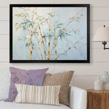 Blue Zen Moment Bamboo - Floral Canvas Wall Art