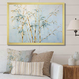 Blue Zen Moment Bamboo - Floral Canvas Wall Art