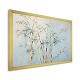 Blue Zen Moment Bamboo - Floral Canvas Wall Art