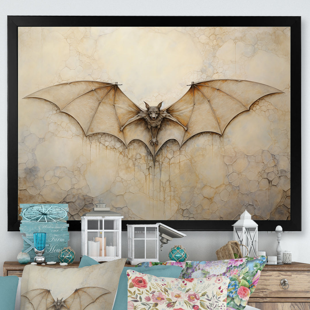 Minimalism Bat Open Wings - Bat Wall Art Prints
