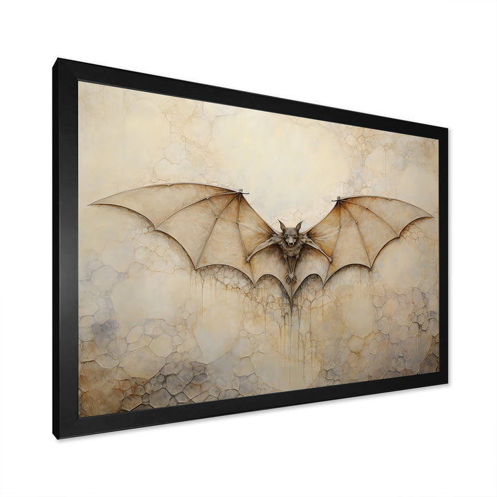 Minimalism Bat Open Wings - Bat Wall Art Prints