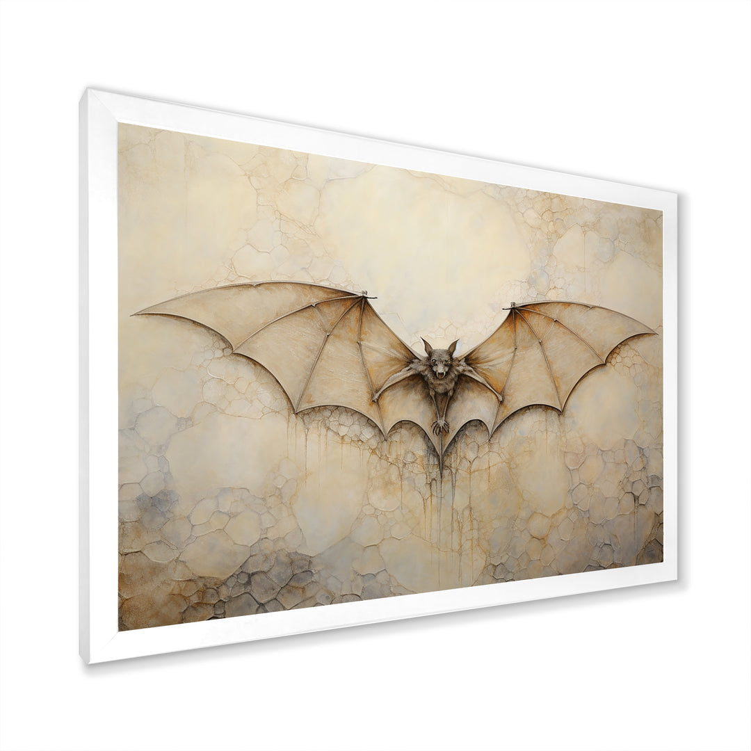 Minimalism Bat Open Wings - Bat Wall Art Prints