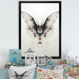 Minimalism Black And White Bat - Black Bat Wall Art