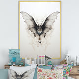 Minimalism Black And White Bat - Black Bat Wall Art
