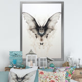 Minimalism Black And White Bat - Black Bat Wall Art