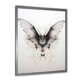 Minimalism Black And White Bat - Black Bat Wall Art