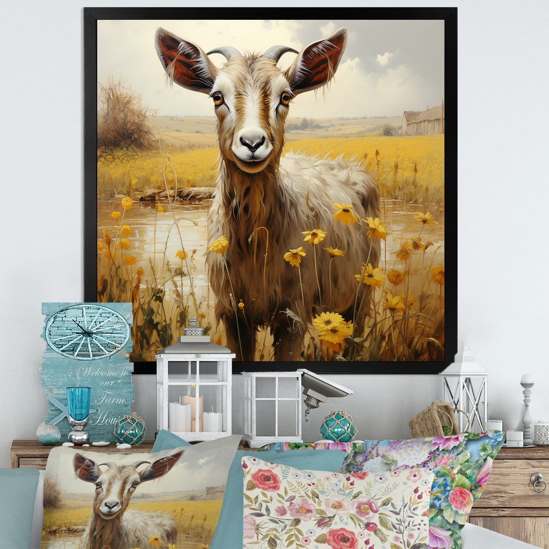 Meadow Goats Glee - Goat Home Decor Art