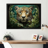 Joyful Jaguar In Jungle - Leopard Bedroom Wall Art