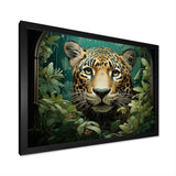 Joyful Jaguar In Jungle - Leopard Bedroom Wall Art