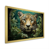 Joyful Jaguar In Jungle - Leopard Bedroom Wall Art