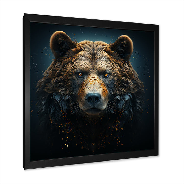 A Baroque Featuring A Bear With Gold - Bear Canvas Wall Art