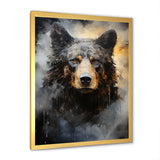 A Noir Bear On Dramatic Shadow - Bear Wall Decor