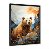 Portrait Of A Bear On Mountain Cliff - Bear Wall Art Prints