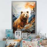 Portrait Of A Bear On Mountain Cliff - Bear Wall Art Prints