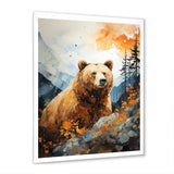 Portrait Of A Bear On Mountain Cliff - Bear Wall Art Prints