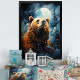 Portrait Of A Moonlight Bear On Mountain - Bear Wall Art Prints