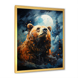 Portrait Of A Moonlight Bear On Mountain - Bear Wall Art Prints