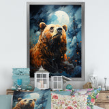 Portrait Of A Moonlight Bear On Mountain - Bear Wall Art Prints
