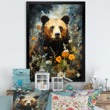 Portrait Of A Bear On Mountain - Brown Bear Wall Art