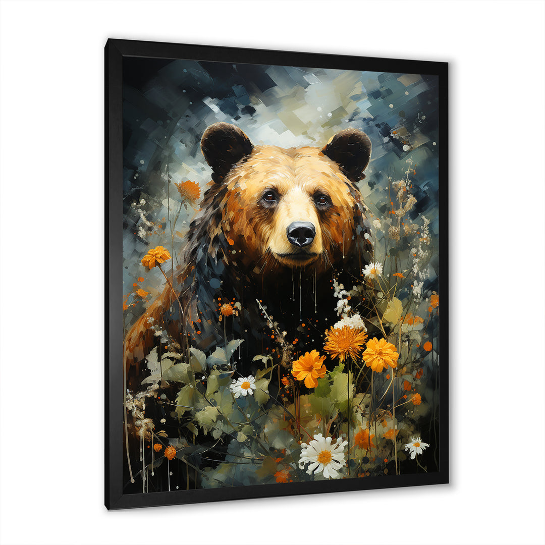 Portrait Of A Bear On Mountain - Brown Bear Wall Art