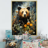 Portrait Of A Bear On Mountain - Brown Bear Wall Art