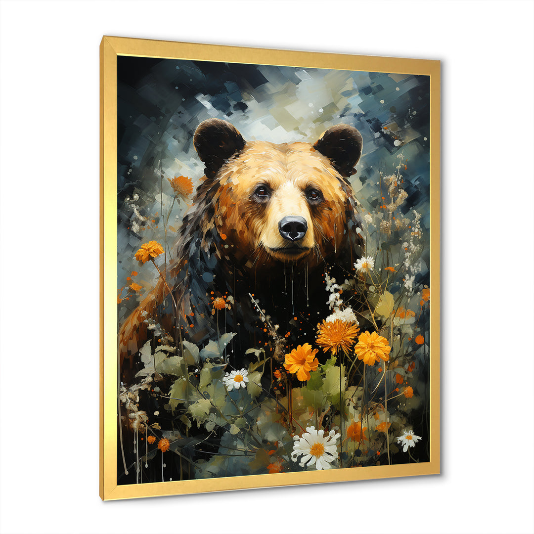 Portrait Of A Bear On Mountain - Brown Bear Wall Art