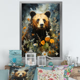 Portrait Of A Bear On Mountain - Brown Bear Wall Art