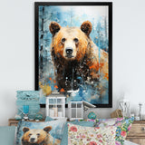 Abstract Bear Habitat - Brown Bear Wall Art