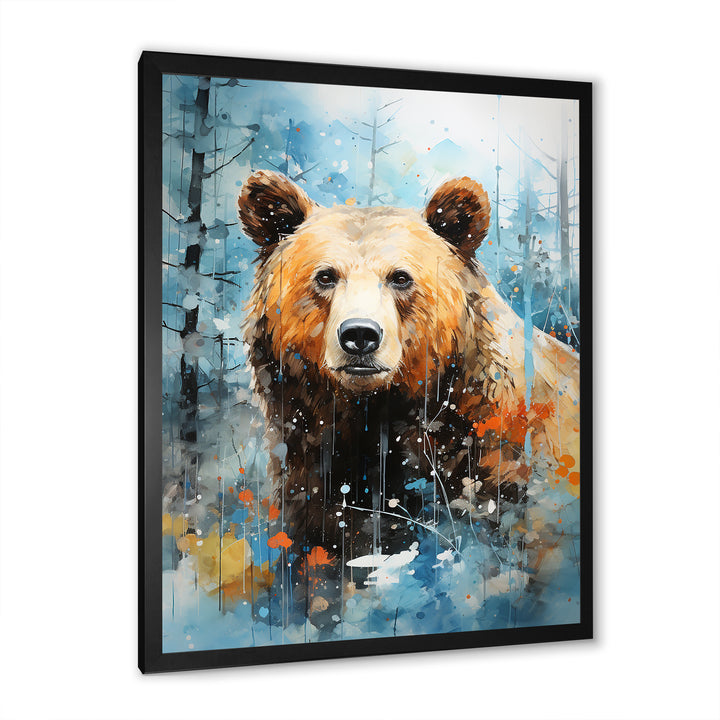 Abstract Bear Habitat - Brown Bear Wall Art