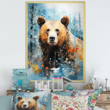 Abstract Bear Habitat - Brown Bear Wall Art